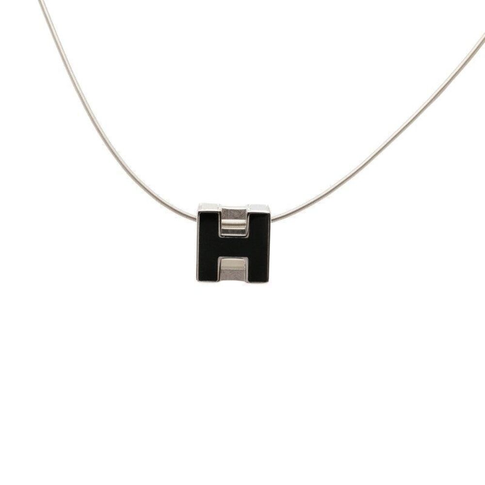 Hermes Caged d H H Cube Metal Necklace